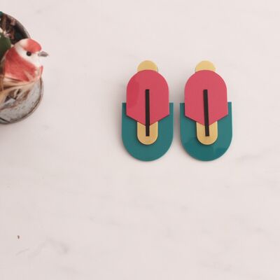 Cellulose acetate Hercules earring