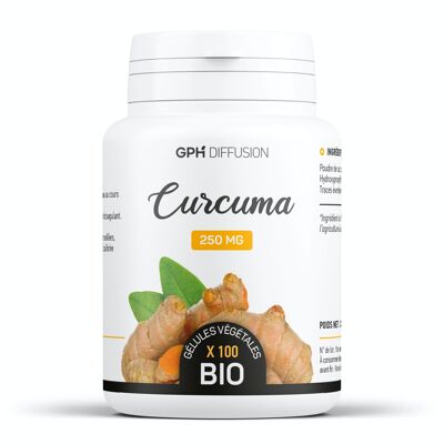 Curcuma Biologique - 250 mg - 100 gélules végétales