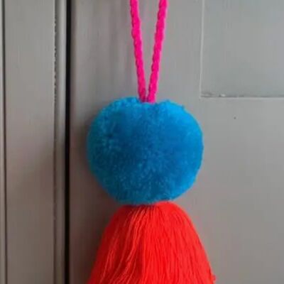 Pom Pom Trio Tassel Swag, pom pom 5cm - Brights
