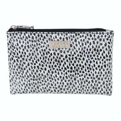 Cosmetic Bag Safari Gray Large Flat Purse