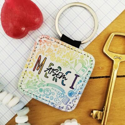 "Thank you ATSEM" key ring - Rainbow collection