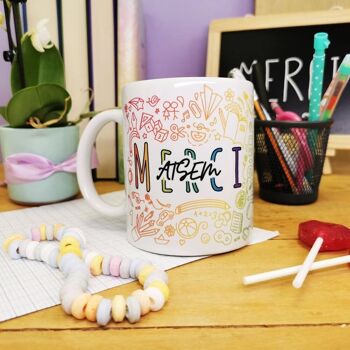 Mug - Merci ATSEM - Collection arc-en-ciel