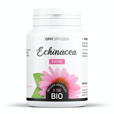 Equinácea Orgánica - 210 mg - 100 cápsulas vegetarianas