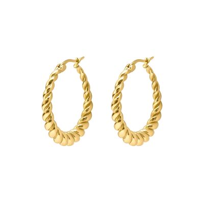 LUA Curly Hoops Gold
