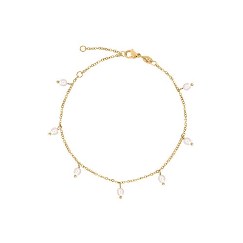 Shiny Pearls Bracelet Gold