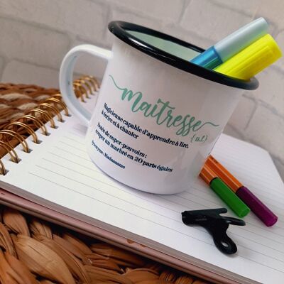 Mug émaillé - Maitresse définition