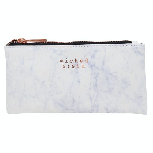 Kosmetiktasche Marble Moderna Small Flat Purse