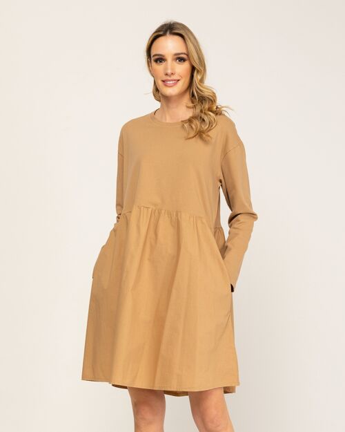 DRESS7582_CAMEL