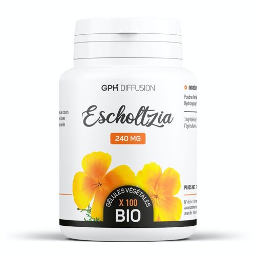 Escholtzia Biologique - 240 mg - 100 gélules végétales