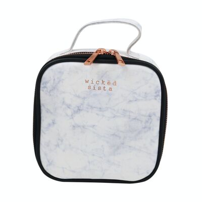 Cosmetic Bag Marble Moderna Small Square Carry Bag