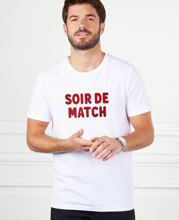 T-shirt homme Soir de match (effet velours)