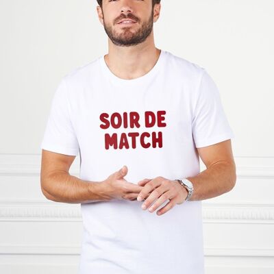 Camiseta hombre Match night (efecto terciopelo)
