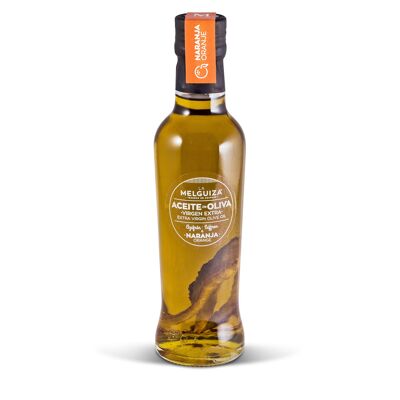 Extra virgin olive oil flavored with saffron and orange