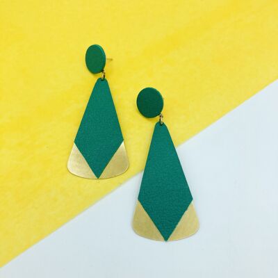 Boucles d'oreilles Frida vert