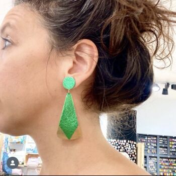 Boucles d'oreilles Frida vert 2