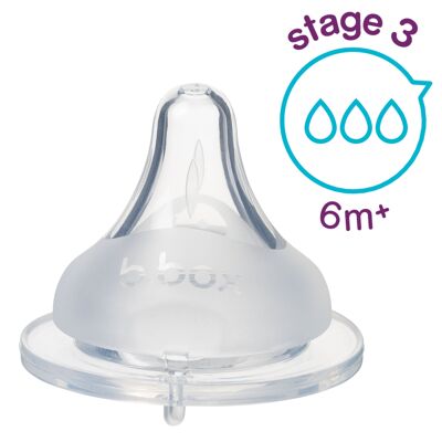 2 pack baby bottle anti-colic teat - stage 3 (6m+)