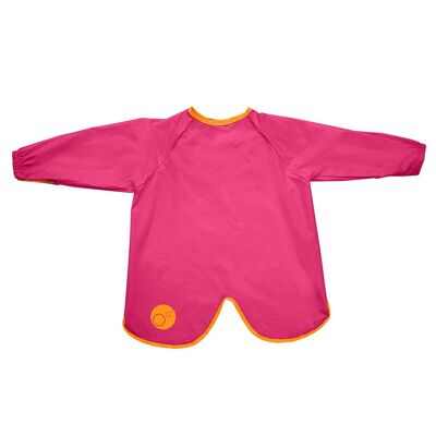 smock bib large - strawberry shake