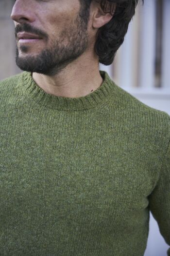 Pull Allan en laine vert pomme 2