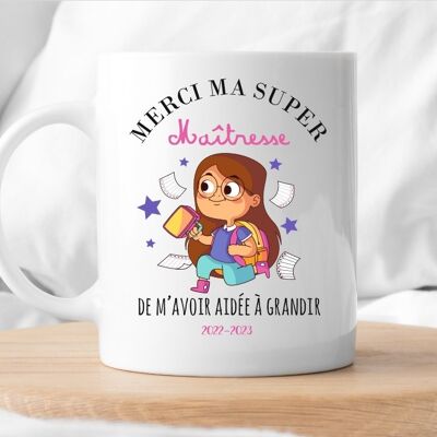 Mug thank you mistress year 2022-2023 girl