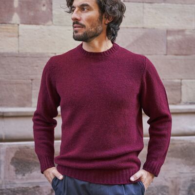 Maglia Allan in lana bordeaux