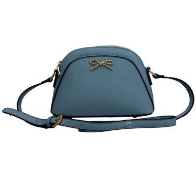 Saffi Faux Leather Bag With Metallic Bow