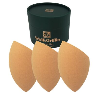 Wolf & Griffin Miracle Glow Blender Esponjas - Paquete de 3 esponjas