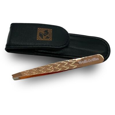 Wolf & Griffin Rose Gold Ultimate Precision Tweezers With Case