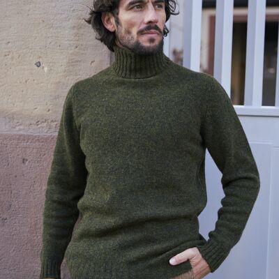 Wool turtleneck sweater Marius khaki