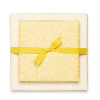Papier d'emballage jaune de Pâques - enveloppez les cadeaux de Pâques avec du papier de fleurs printanières, du papier de Pâques jaune pour les décorations de printemps, réalisez des décorations de Pâques 5