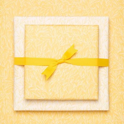 Papel de regalo de Pascua amarillo: envuelva regalos de Pascua con papel de flores de primavera, papel de Pascua amarillo para decoraciones de primavera, haga decoraciones de Pascua