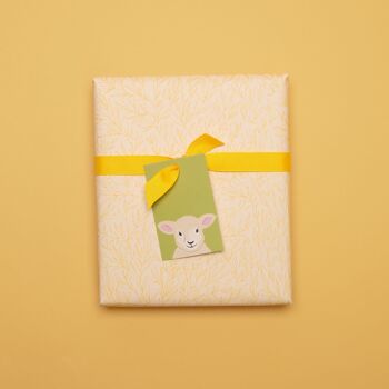 Papier d'emballage jaune de Pâques - enveloppez les cadeaux de Pâques avec du papier de fleurs printanières, du papier de Pâques jaune pour les décorations de printemps, réalisez des décorations de Pâques 2