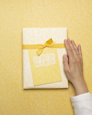 Papier d'emballage jaune de Pâques - enveloppez les cadeaux de Pâques avec du papier de fleurs printanières, du papier de Pâques jaune pour les décorations de printemps, réalisez des décorations de Pâques 8