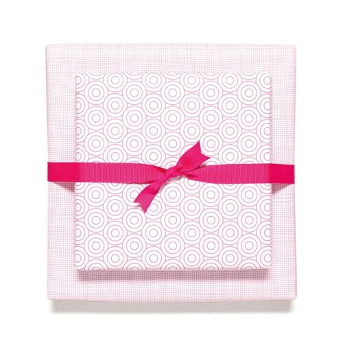 Geschenkpapier "Circles & Net" - PINK - doppelseitig