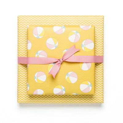 "Beach balls" wrapping paper - double-sided
