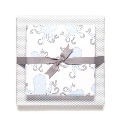"Octopus" wrapping paper - white - double-sided
