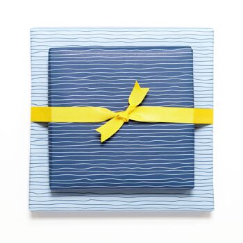 Papier cadeau "eau" - bleu - recto-verso 3