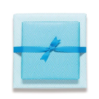 "Trinity" wrapping paper - turquoise - double-sided