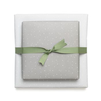 Papier cadeau double face moderne gris à pois blancs en papier recyclé, emballage cadeau élégant et simple pour hommes et femmes, papier cadeau minimaliste pour mariage, Saint Valentin 5