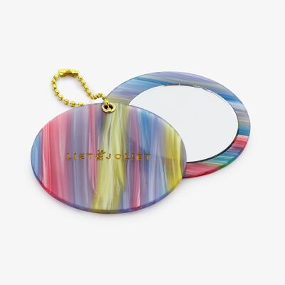 Pocket Mirror Multicolor roze/blauw/geel