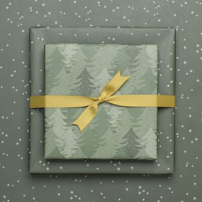 "Forest" wrapping paper - green - double-sided