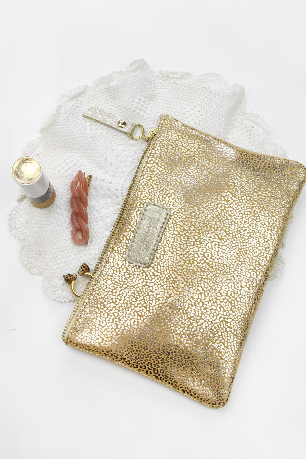 Große Lederclutch - Gabrielle