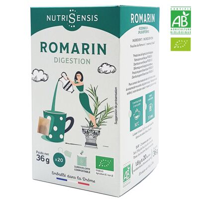 NUTRISENSIS - Infusion romarin bio - 20 sachets