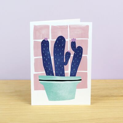 Cactus Pot Plant No.3 Greetings Card