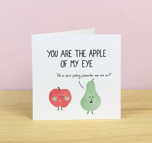 Apple Of My Eye Greetings Card