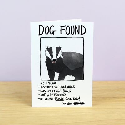 Hund gefunden Grußkarte