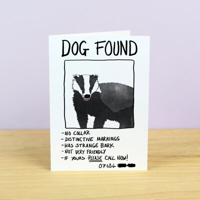 Chien trouvé Carte de voeux