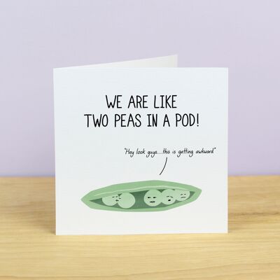 Two Peas In A Pod Valentine's Card