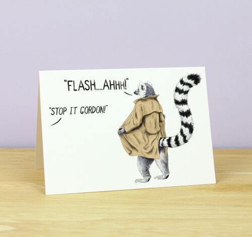 Flash Gordon Lemur Greetings Card