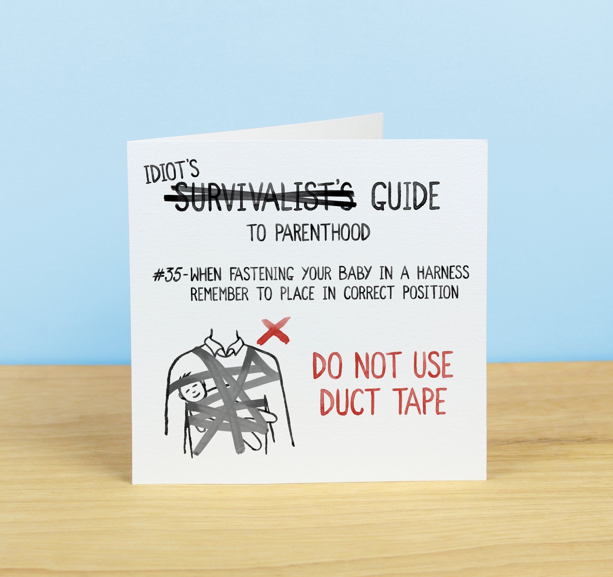 Idiot's Guide To Parenthood #35 Greetings Card