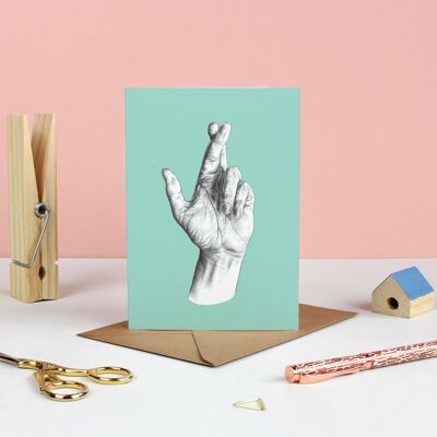 Fingers Crossed Good Luck Card